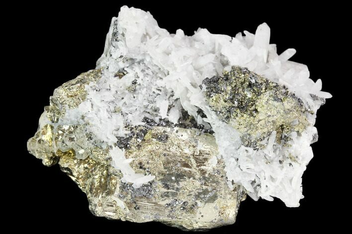 Pyrite, Sphalerite and Quartz Crystal Association - Peru #126588
